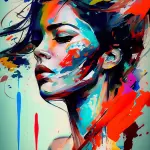 Tableau en verre acrylique Colour Splash