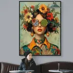 Décoration murale sur toile femme bohème