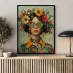 Décoration murale sur toile femme bohème