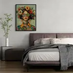 Décoration murale sur toile femme bohème