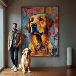 Portrait d'animal personnalisé - Style abstrait