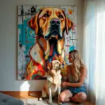 Portrait d'animal personnalisé - Style abstrait